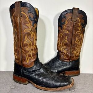 Justin 8504 Full Quill Ostrich Leather Boots- men’s 8.5 D